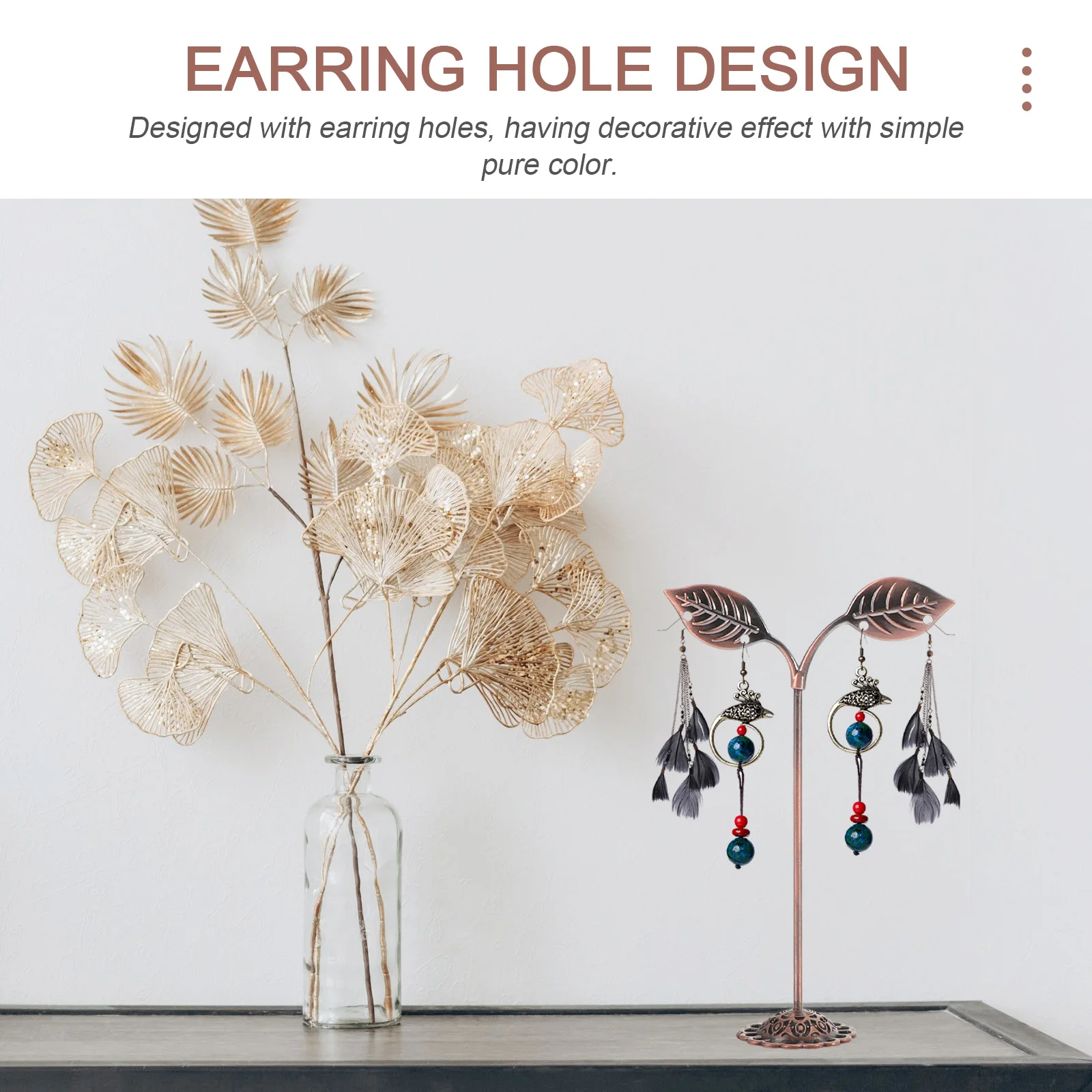 

3 Pcs Earring Display Stand Iron Rack Earrings Holder Holders for Selling Shelf Jewelry Pendant