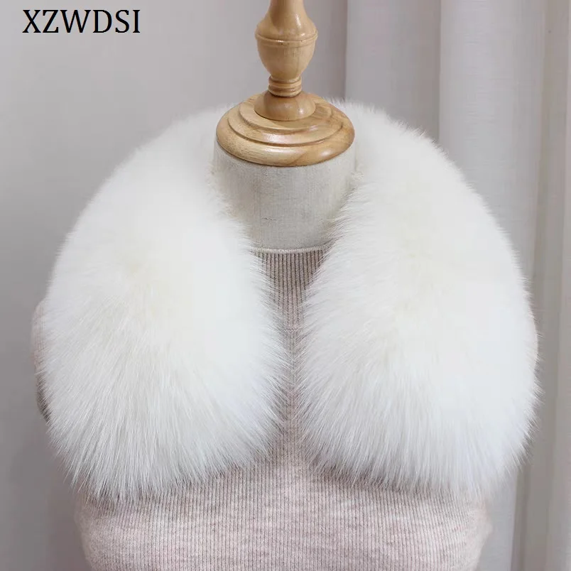 

Winter Furry Fur Accessories Scarves Real Fox Fur Scarf Warm Luxury Fur Collar For Women with Magnetic Buckle