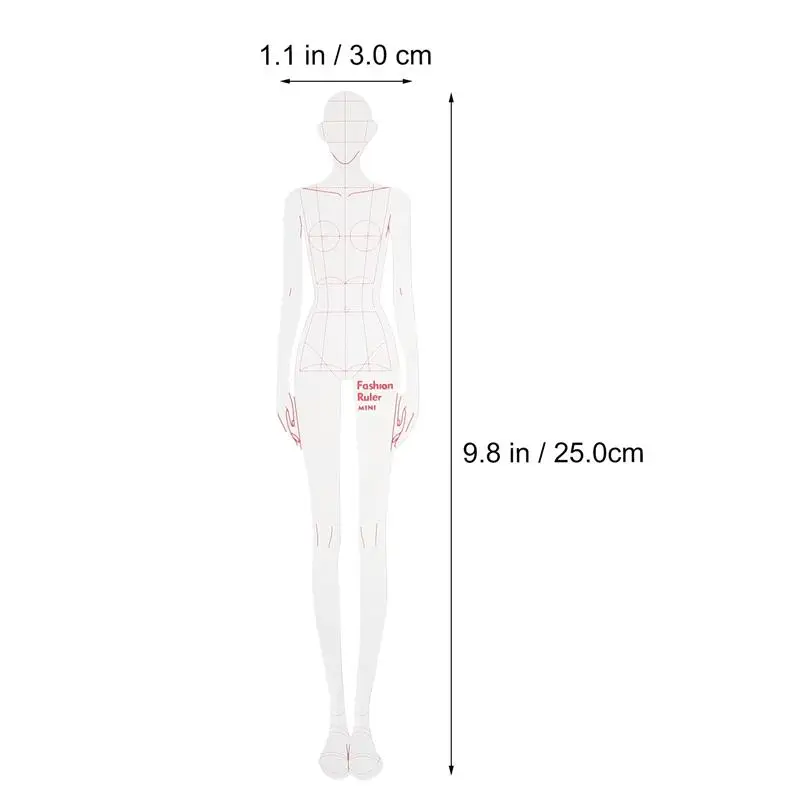 1 Set Clothing Drawing Template Ruler Model Fashion Sewing Patchwork Rulers Figure Drawing Template For Fashion Design