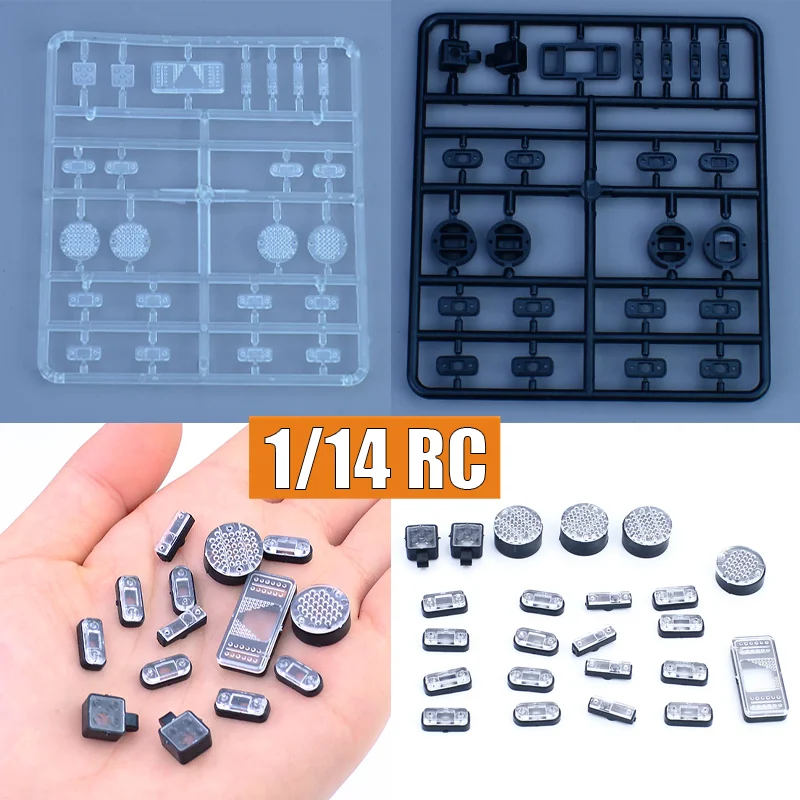 

For 1/14 Tamiya RC Truck SCANIA 770S VOLVO BENZ MAN TGX Car 23pcs Transparent Lampshade Lamp Holder