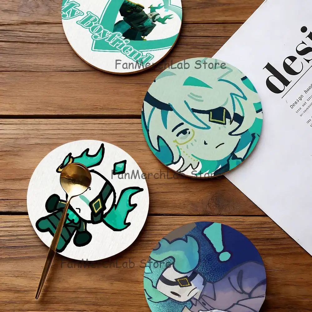 

Hot Game Cartoon P-PhightingS Round Coaster Non-slip table mat Insulated Coasters Kitchen Dining Room Tabletop Decor