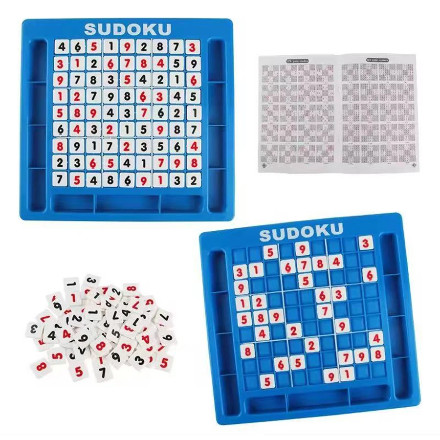 1 zestaw - Gra Sudoku dla dzieci, układanka dziewięciokomorowa, gra rodzic-dziecko, trening myślenia dla uczniów, wprowadzenie do Sudoku, rozwijanie inteligencji