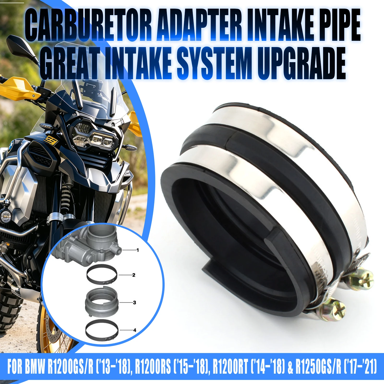 Motorcycle Carburetor - Kit Karet Adaptor Antarmuka Karburator Manifold