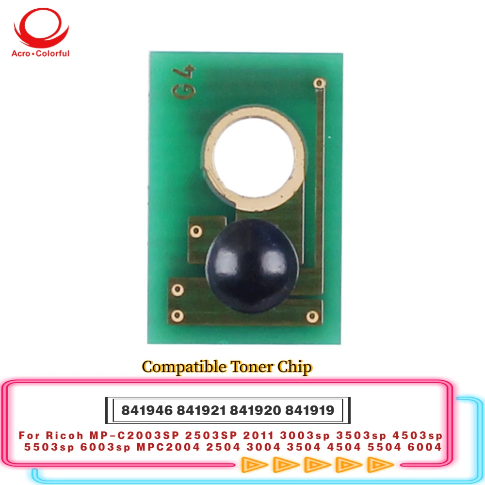 Chip de toner compatível com 841946 841921 841920 841919 para Ricoh MP C2003SP 2503SP 2011 Chip de redefinição de cartucho de impressora a laser 34IUT
