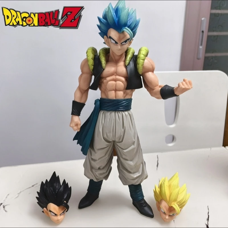 32cm Dragon Ball Anime Figures Gk Gogeta Goku Vegeta Fit Three-headed Eagle Super Saiyan Model Dolls Ornaments Peripheral Toys G