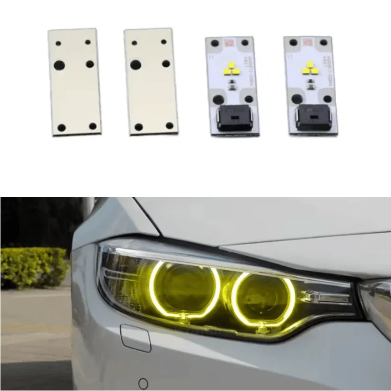 Yellow Angel Eye LED DRL Boards for BMW 4 Series F32 F33 F36 Pre-LCI 2014 2015 2016 2017 LED Headlight Daytime Light 63117263051