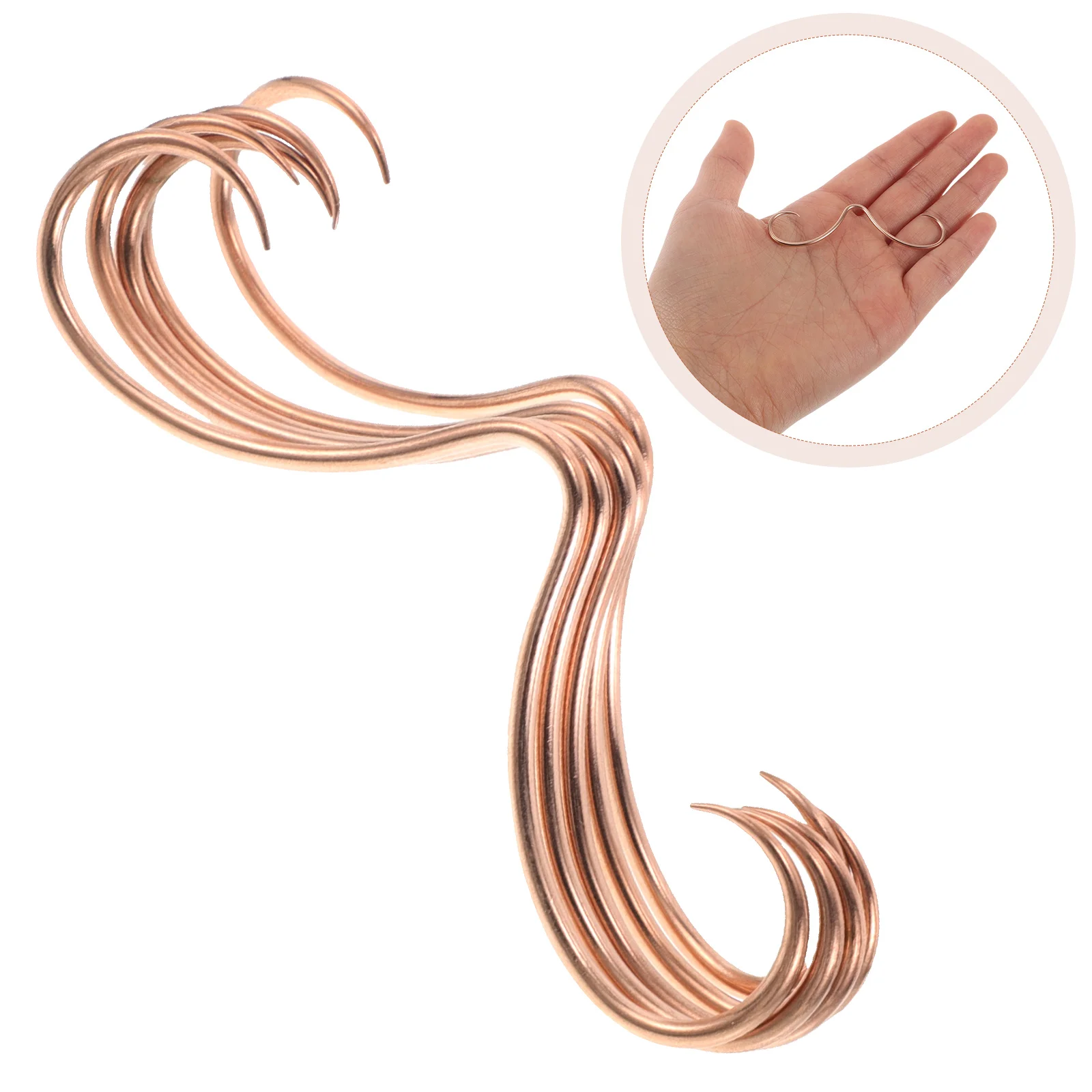 

5 Pcs Mustache Nasal Septum Nose Rings Metal Perforation Rose Gold Stainless Steel