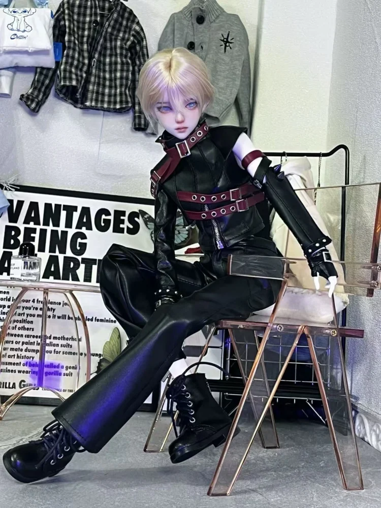 

BJD Doll Clothes 1/4 Dolls Black Fashion Clothes Set Dolls Clothing Accessories(Only Clothes No Doll)