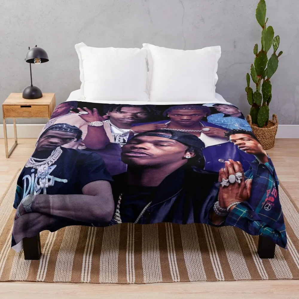 

Lil Baby collage poster design 2021 Throw Blanket For Decorative Sofa Bed Single Blankets For Sofas Blankets