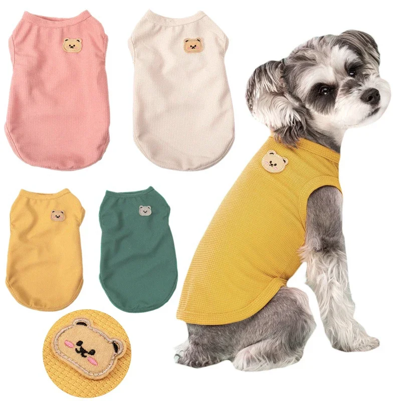 

Dog Vest Pet Cat Clothing Four Colors Of Polyester Fabric Breathable Sweat Resistant Easy To Clean Fun Viewing