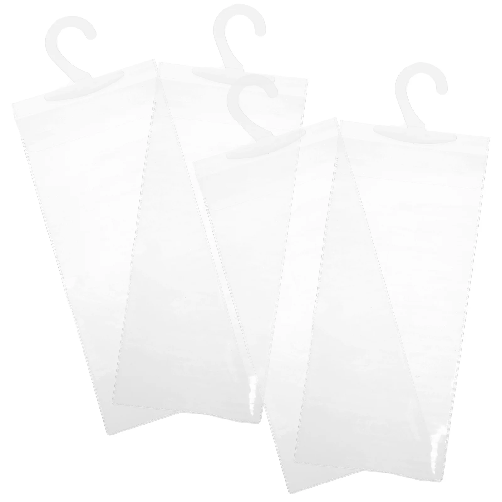 

4pcs Pvc Transparent Hook Bag For Handicap Placard Holder Auto Parking Sign Display Pouch Car Mirror Mount Folder Insert