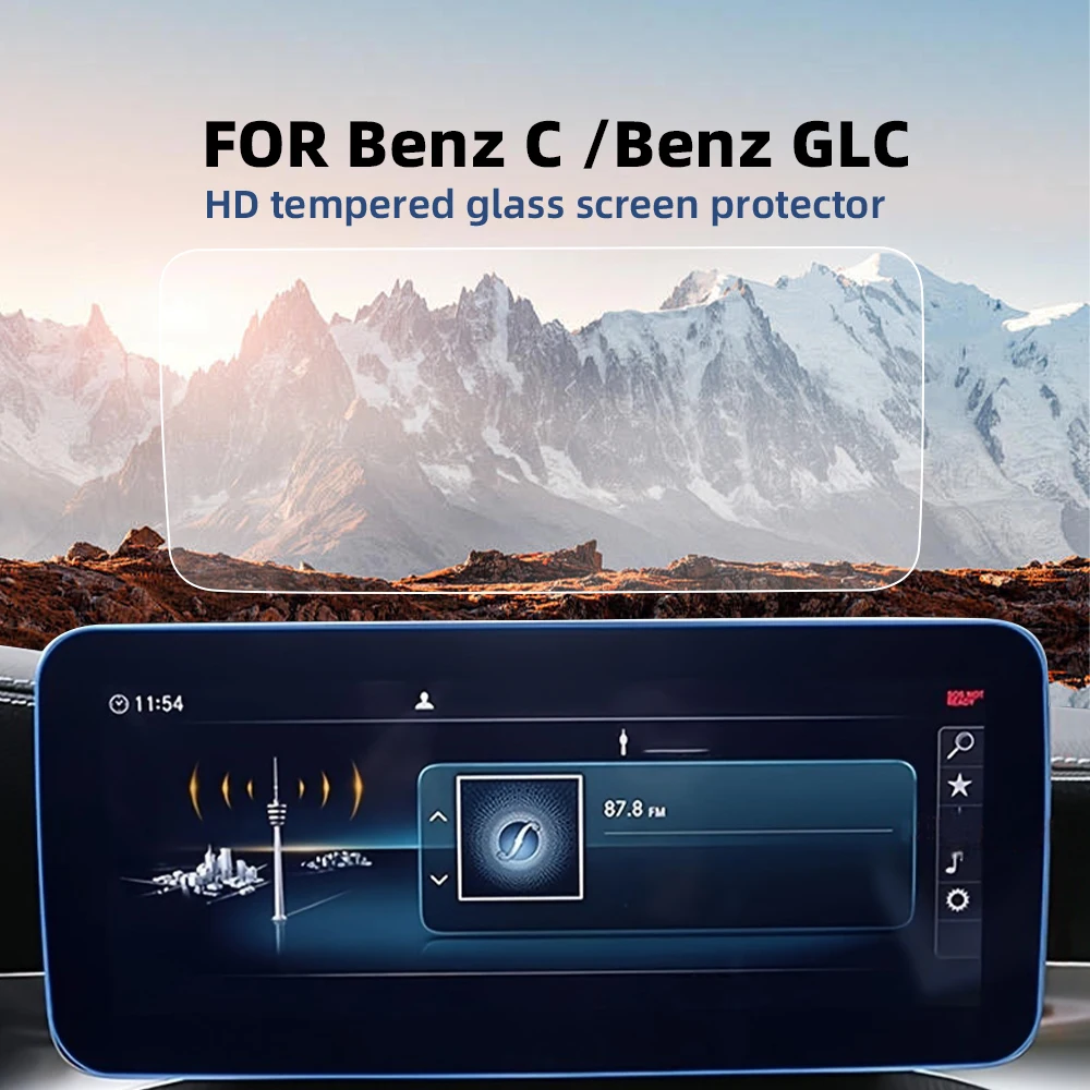 For Mercedes Benz C-class W205 W204 C180 C200 C260 2019 2020 2021 10.25 Inch Tempered glass Screen Protector Car GPS Accessories