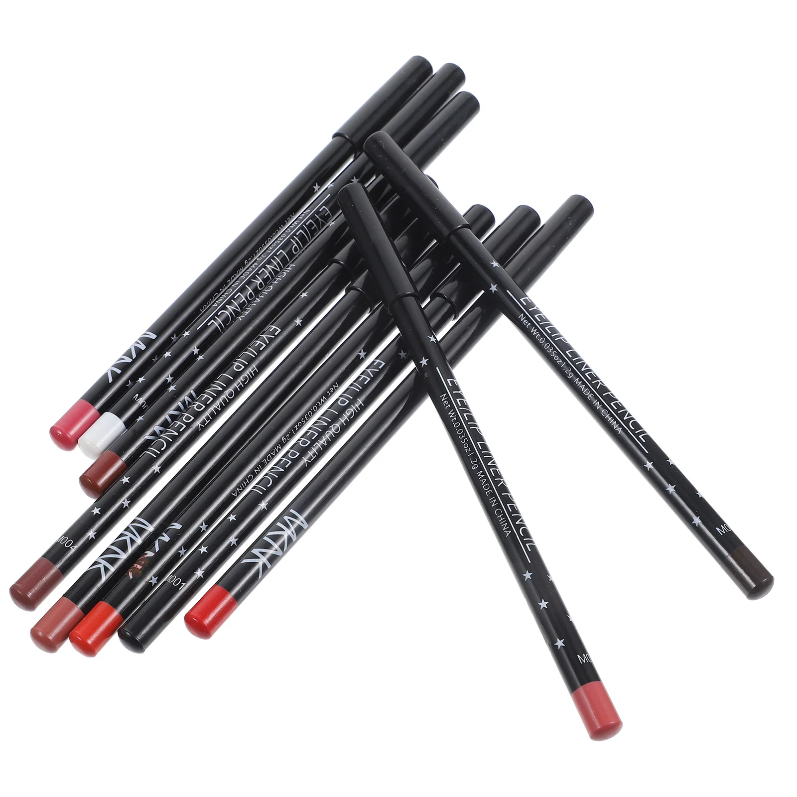 12Pcs Waterproof Lip Liner with Smudge-Proof Sweat-Resistant Lip Pencil for Natural Clear Lines and Plump Effect