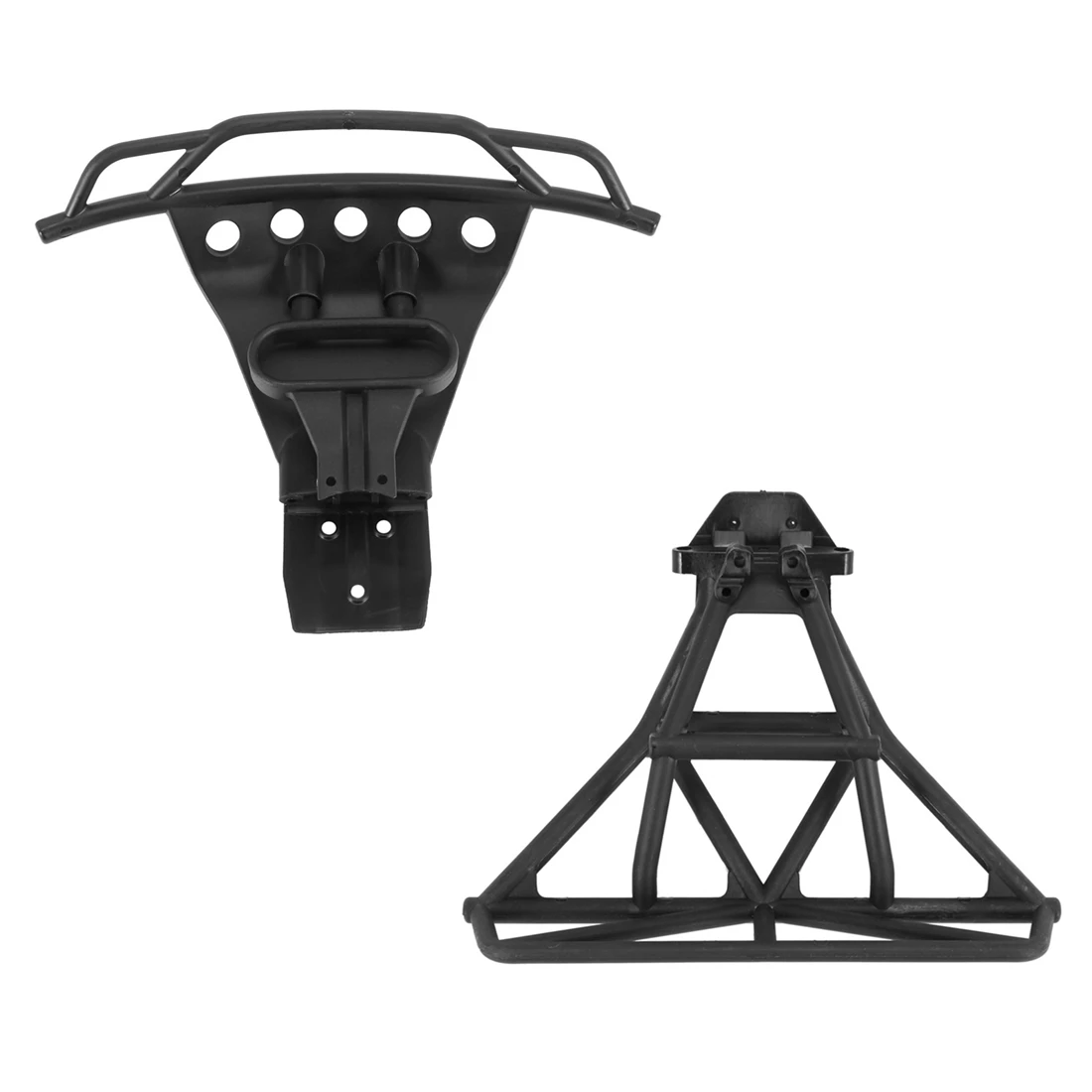 A44Tпередний и задний бампер для Traxxas Slash 4X4 VXL Remo Hobby 9EMO HuanQi 727 HQ727 1/10, обновления запасных частей для радиоуправляемых автомобилей