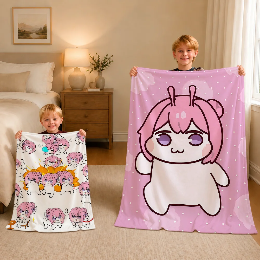Cute Blanket Warm Soft Plush Blanket For Sofa Living Room Nap Home N-N-NikkeS Bedroom D-Doro Travel Gift Flannel Doll Pet Hogar