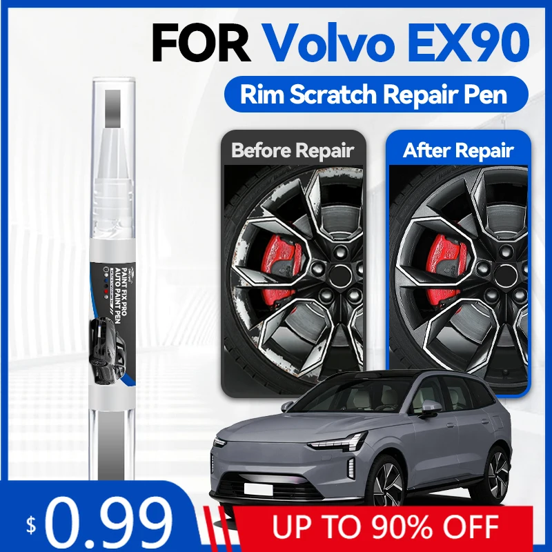 

Карандаш для подкраски колесных дисков Volvo EX90 1996-2026, средство для ремонта царапин на кузове автомобиля, аксессуары для ремонта кузова, инструменты для покраски автомобилей