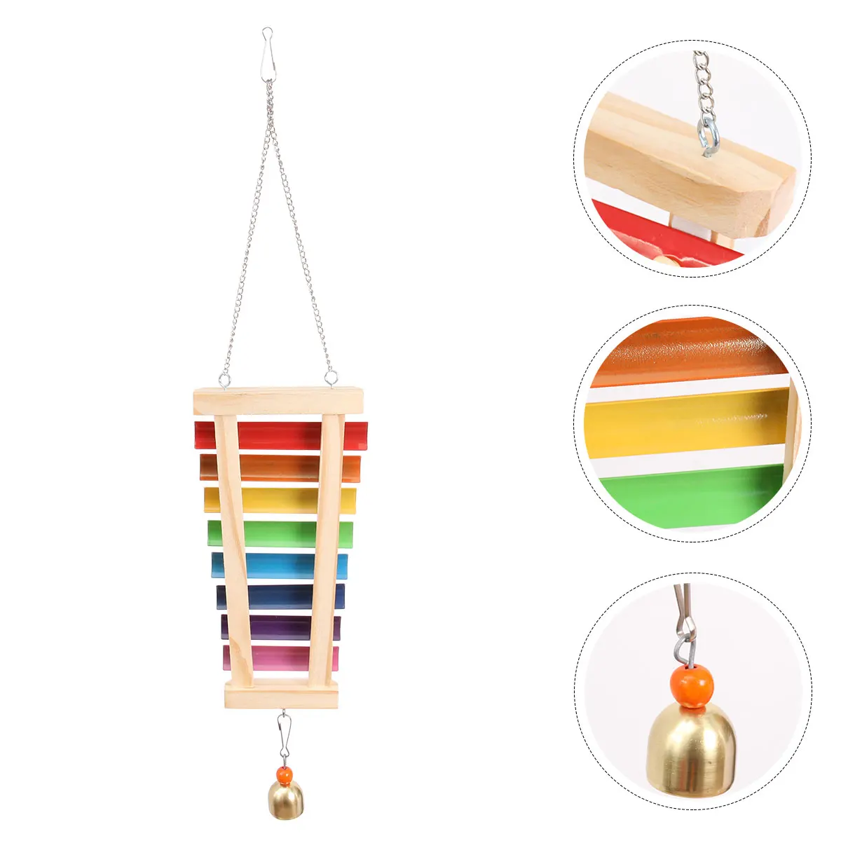 

1pc Colorful Parrot Chewing Bird Plaything Hanging Cage Accessory Bite Play Bird For Cockatiels Parakeets Parrots