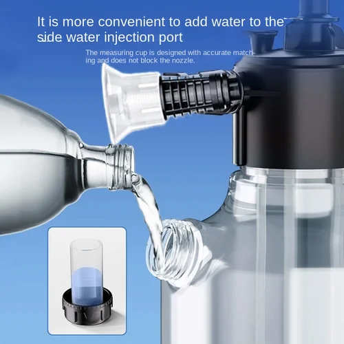 Imagen 2 del producto Pulverizador de espuma con bomba manual de 2,5 l con 3 tipos de boquilla, cañón de espuma neumático manual, botella pulverizadora para lavado de coches, limpieza de ventanas de coche