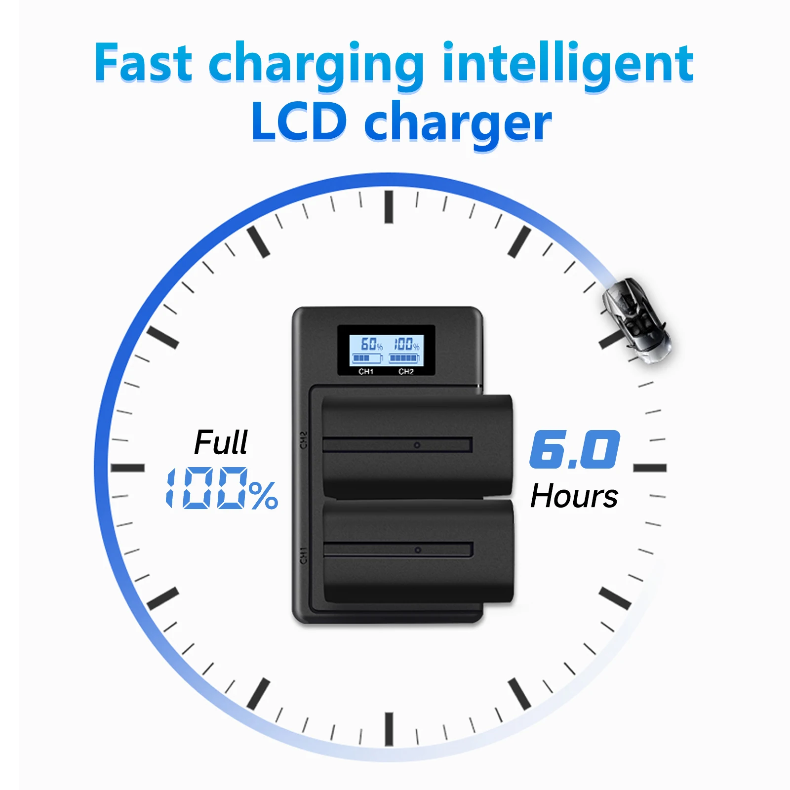 PALO-Batería de NP-F750 Akku + LCD, Cargador USB para Sony NP F970 F960 F550 F570 QM91D CCD-RV100 TRU47E, 7,2 V, 6000mAh NP F750 NP F770