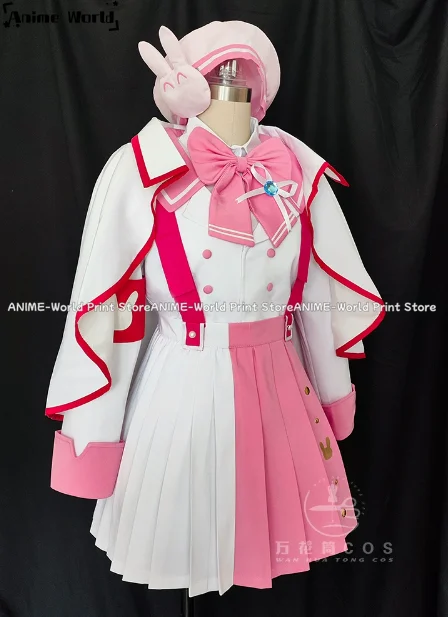 《Custom Size》Game Vtuber Nijisanji YouTuber Tsukino Mito Higuchi Kaede Cosplay Costume Uniform Halloween Party