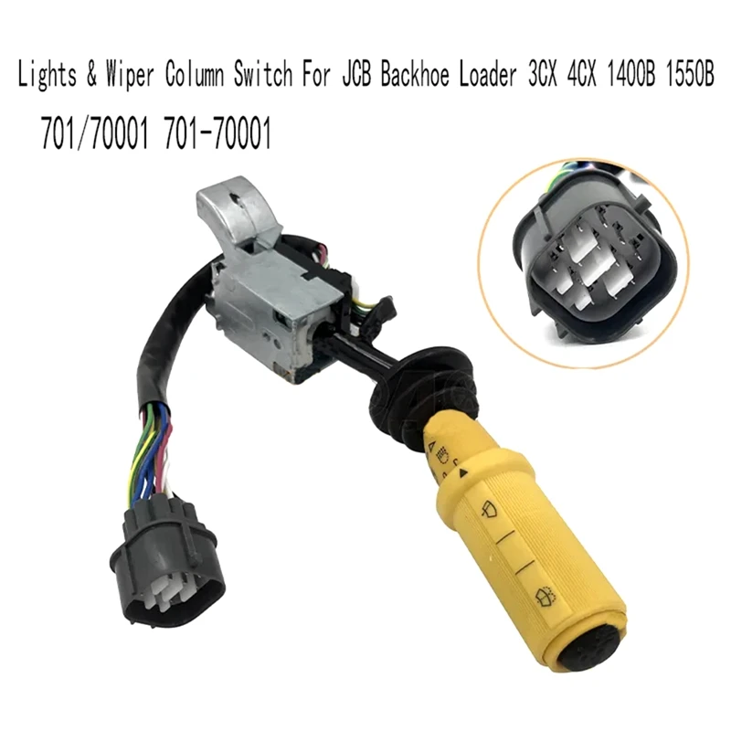 Lights & Wiper Column Switch For JCB Backhoe Loader 3CX 4CX 1400B 1550B 701/70001 701-70001 Replacement Accessories