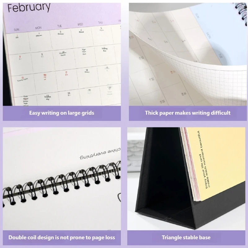 

2026 Desk Monthly Calendar Writing Pad 12 Month Runs Jan to Dec for Home Office