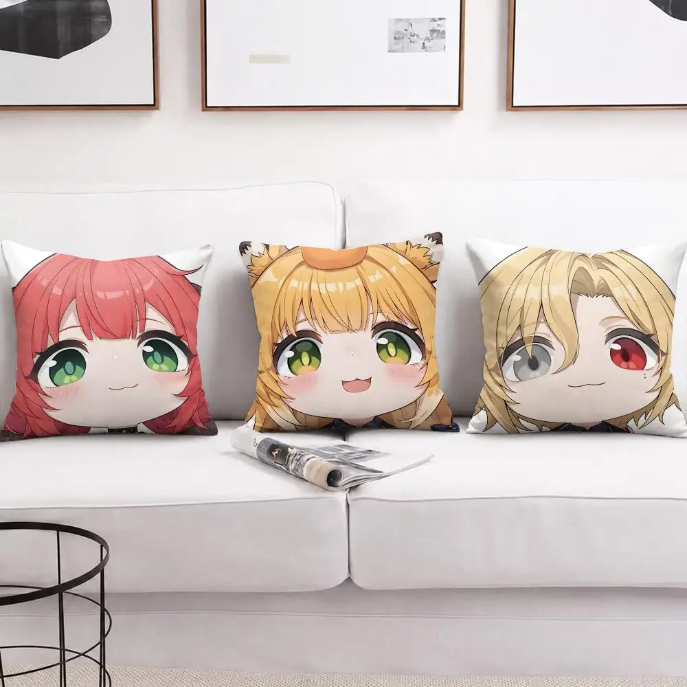 Alice Yuzuha Jufufu Hugo Vlad ZZZ Cushion Cover Soft Short Plush Pillow Cases Hidden Zipper Sofa Bedroom Home Decor Gift