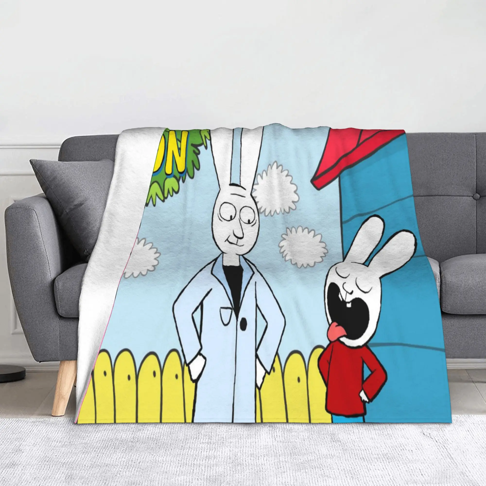 Simon Super Rabbit Blanket Super Soft Cozy  Throw Blankets for Bed 50x60 Inch Multiple Sizes Plush Thin Quilt