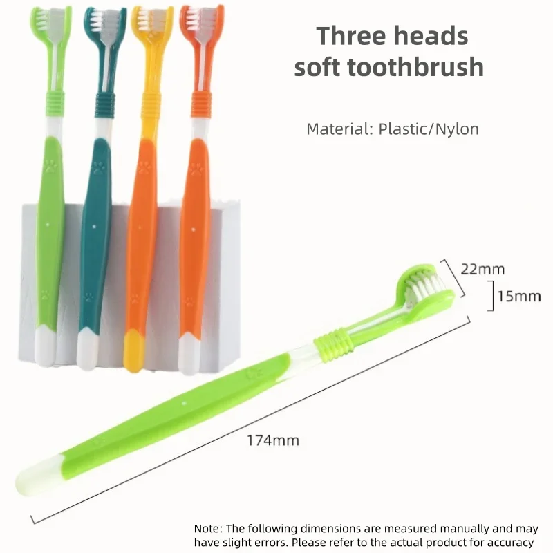 3-Sided Pet Toothbrush for Dogs & Cats – Tartar Remover — detail image 4