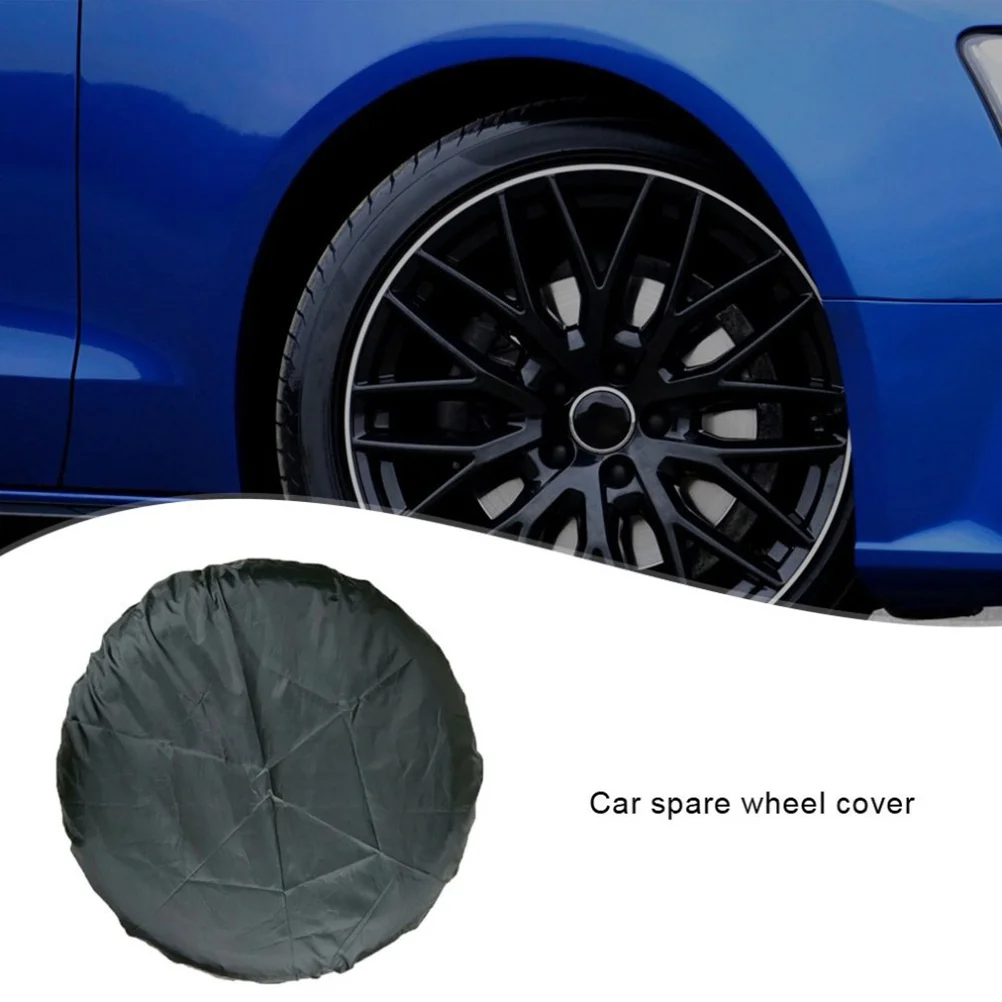 4PCS Oxford Cloth Car Tire Covers Car Spare Wheel Cover Waterproof Spare Tire Cover Wheel Tire Sleeve for Car Tire (Black Size S