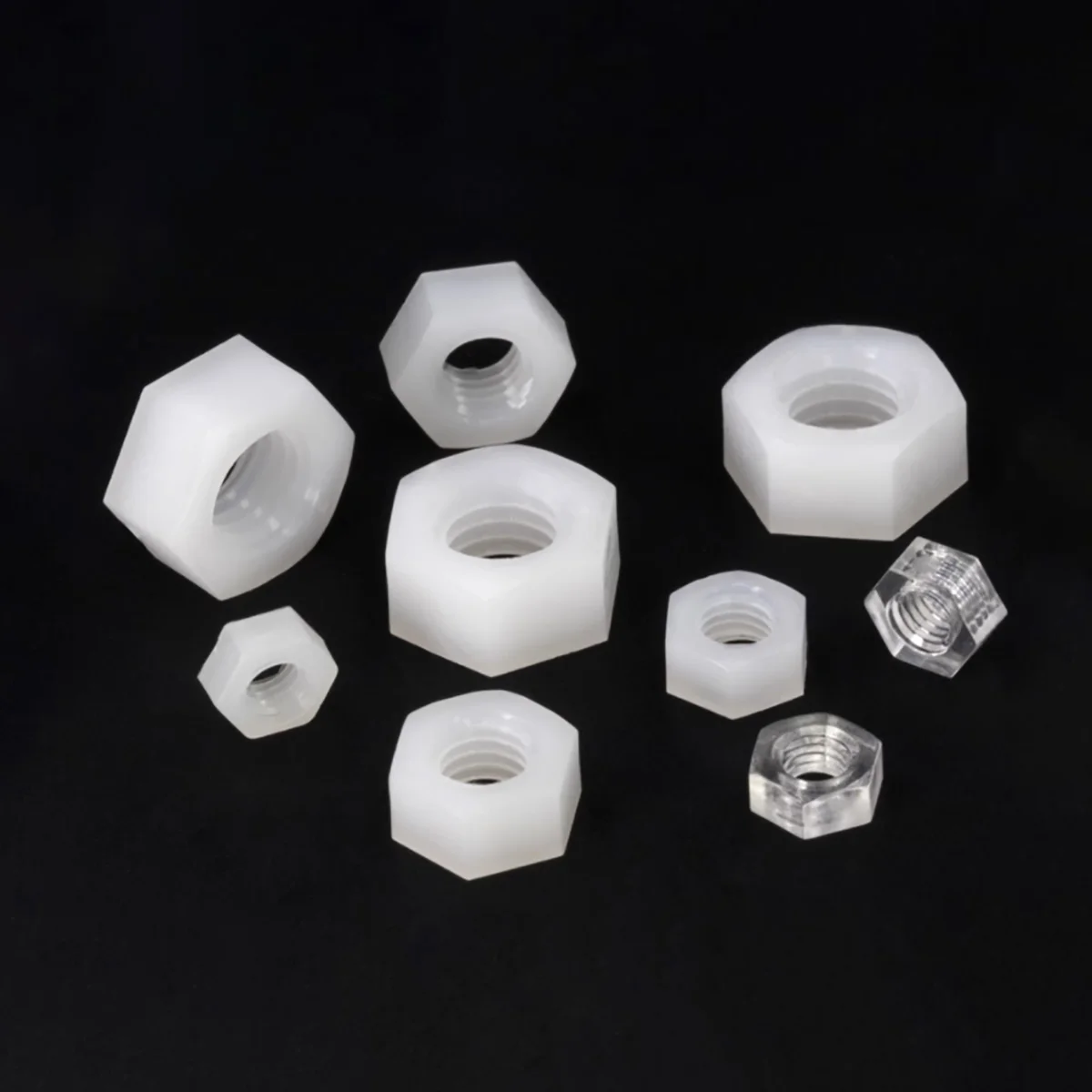 

Black / White Nylon Hex Nut / Screw Cap M2 M2.5M3M4M5M6M8M10M12