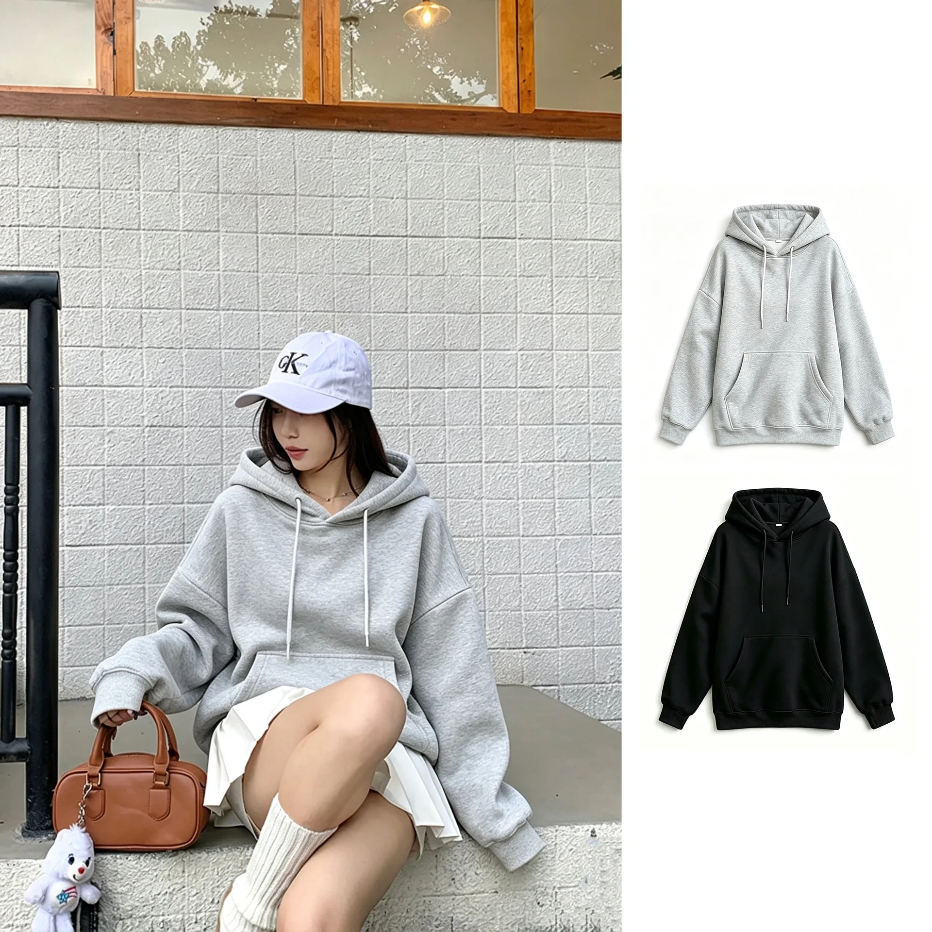 B Hoodies for Men and Women 2026 Autumn New Item Heavyweight American High Street Top Plus Size XL-5XL Hooded Pullover