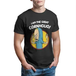 Beavis and Butthead 코미디 만화 그래픽 티셔츠 I Am The Great corn holio Hipster 탑, 남성 패션 캐주얼 셔츠, 남성복