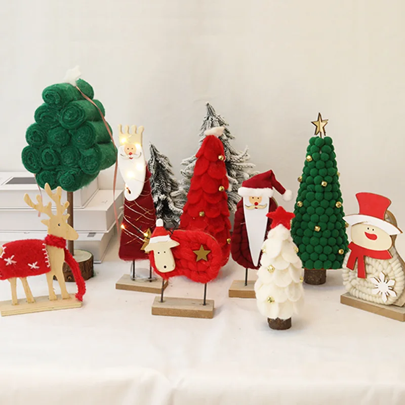 

New Christmas Wool Felt Decoration Christmas Decoration Creative Gift Table Desktop Window Decoration christmas ornaments