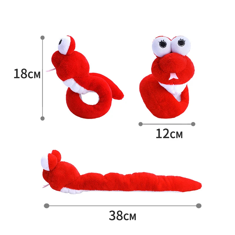 1 Piece Creative Funny Gift Cuddly Animal Slap Snap Wrap Wristband Bracelet Small Snake Plush Hand Ring Kids Toys