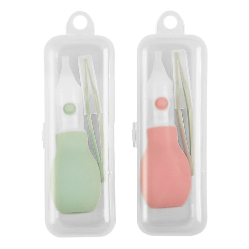 

Y1UB Silicone Baby Nasal Aspirator Safe Baby Nose Cleaner Easy-Squeeze Nose & Ear Lightweight for Newborn Toddlers