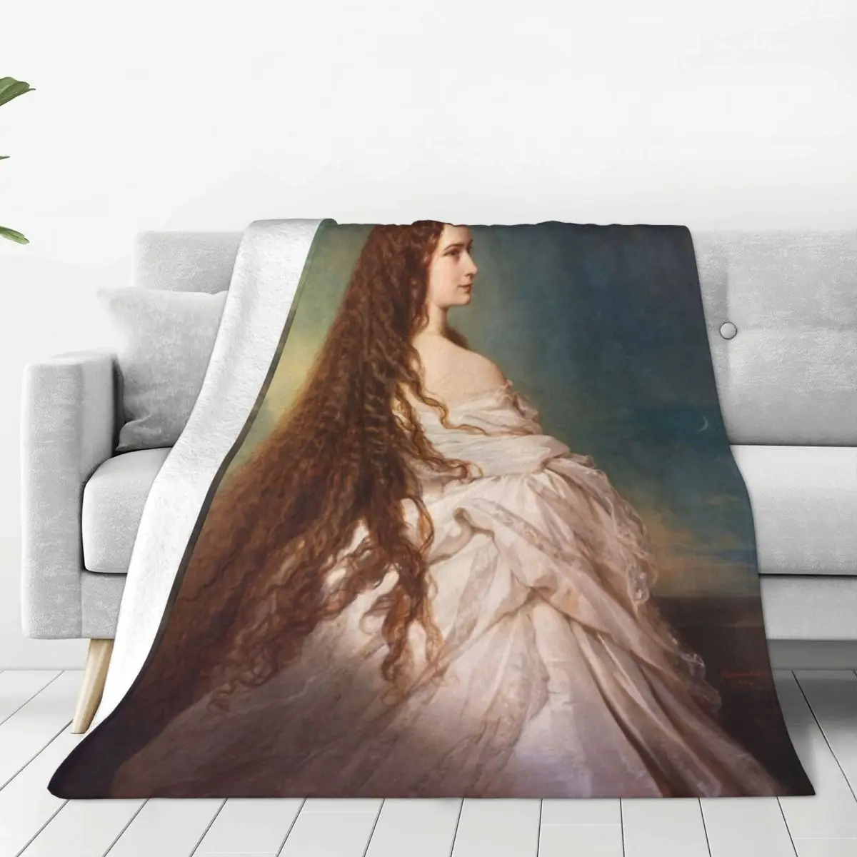 Comfortable Portrait Of Empress Elisabeth Of Austria Blanket Home Decorative Throws And Blankets Super Warm Flannel for Outdoor