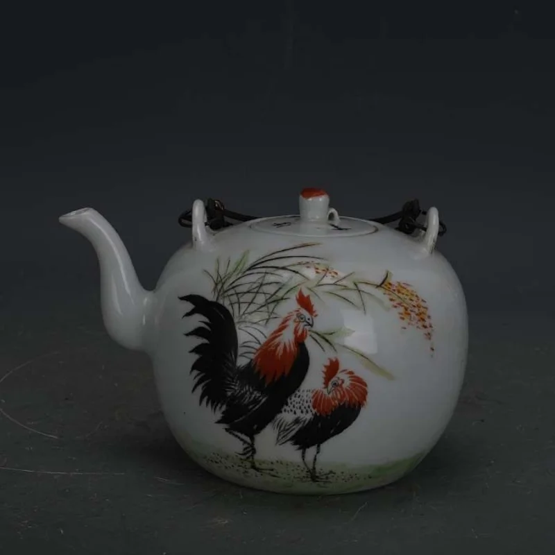 

Китайская коллекция, древний фарфор, порошок, фарфор ручной работы, петух, картина, подъемная балка, чайник, украшение столешницы