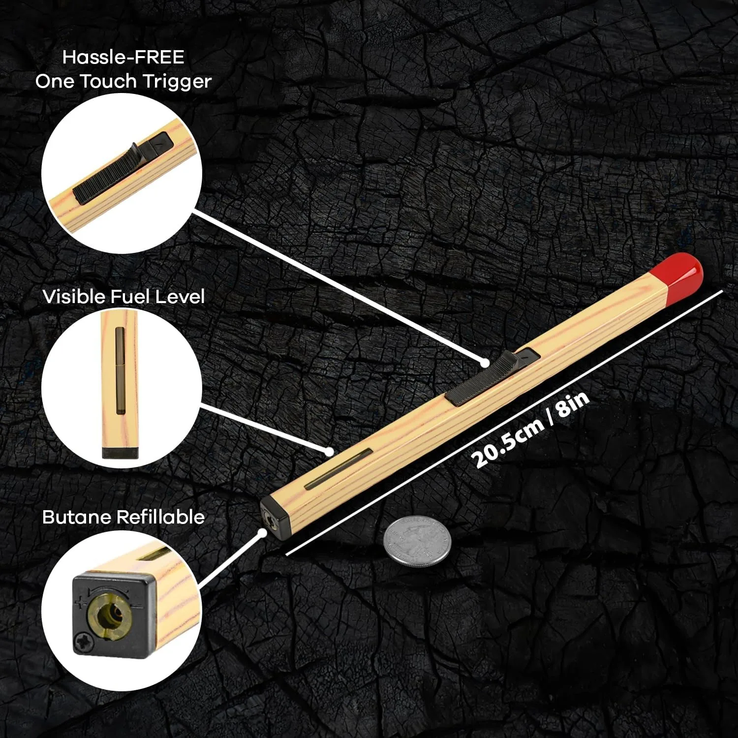 Match Stick Shaped Multipurpose Butane Lighter