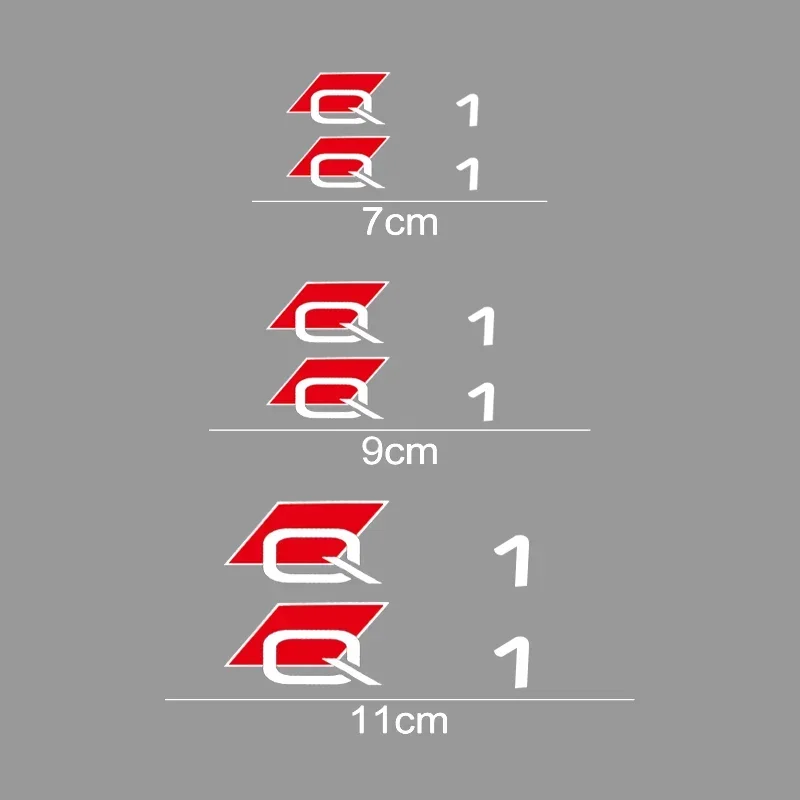 Car Tire Brake Caliper Stickers Lettering Vehicle Vinyl Decals Accessories for Audi Q1 Logo Brake Disc Tape Film Personalized
