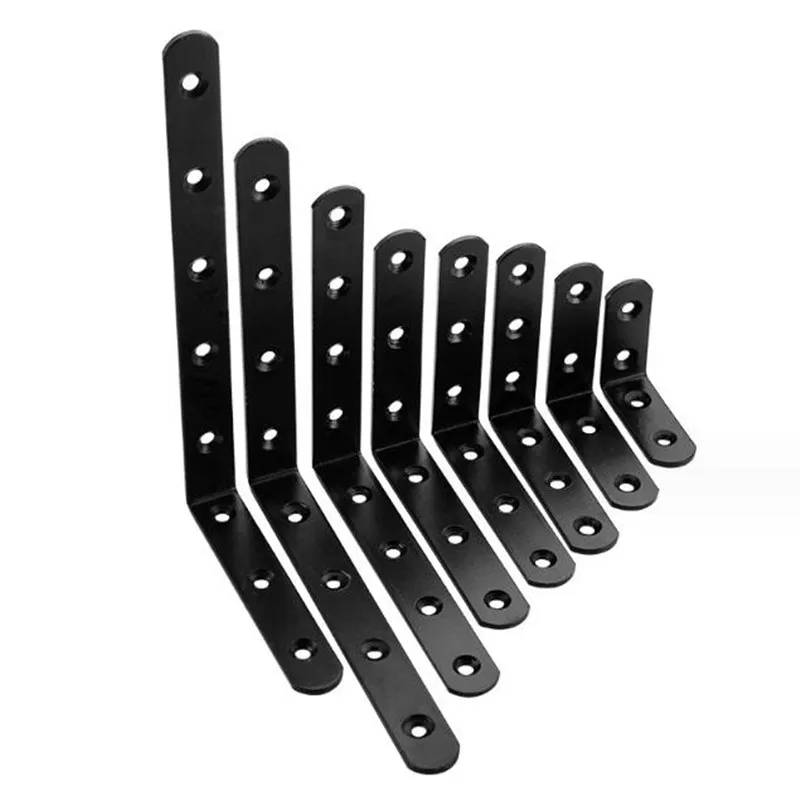 10pcs. L-shaped right Angle bracket connector Furniture table and chair Angle iron fastener thickened plate support