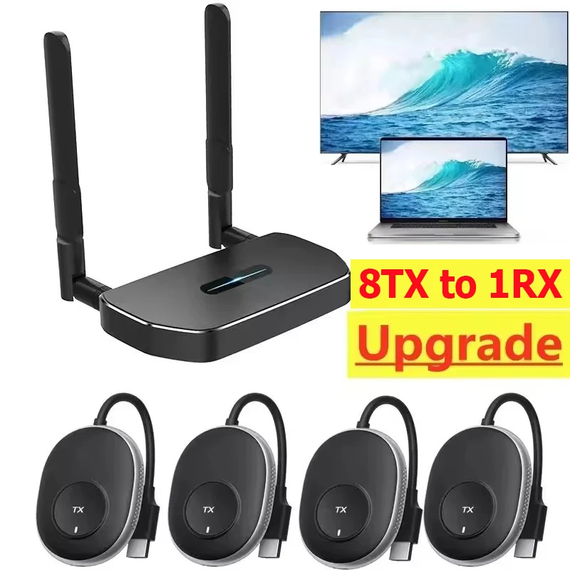 50M Wireless HDMI Video Trasmettitore Ricevitore Extender VGA Display Adattatore Interruttore Fotocamera PS4 DVD TV Box Laptop PC Per TV Proiettore