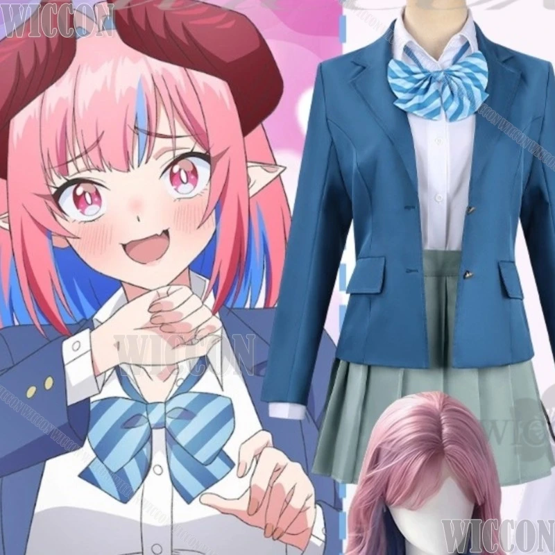 

Mistress Kanan Is Devilishly Easy Cosplay Kanan Zebel Japanese School Uniform Dress Kawaii Demon Tail Halloween Navidad Carnaval