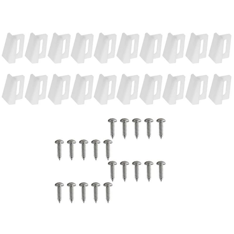 Pack of 20 Sliding Door Hardware Replacement Parts Not Deformation Track Guides 831F