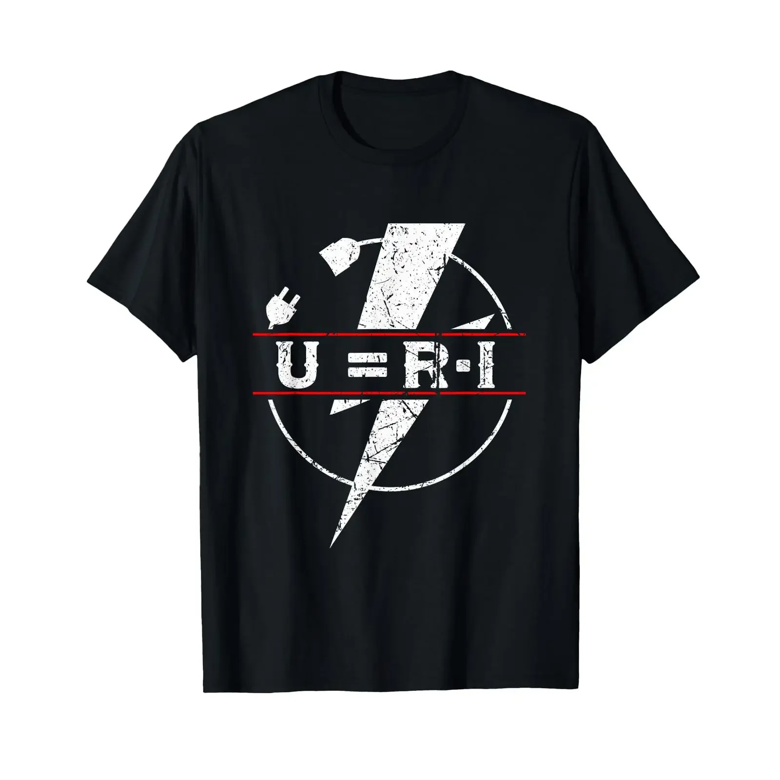 U RxI Electrical Installer Electricians Electronics T Shirt black vintage Washed Stylish Breathable Top For Everyday Wear