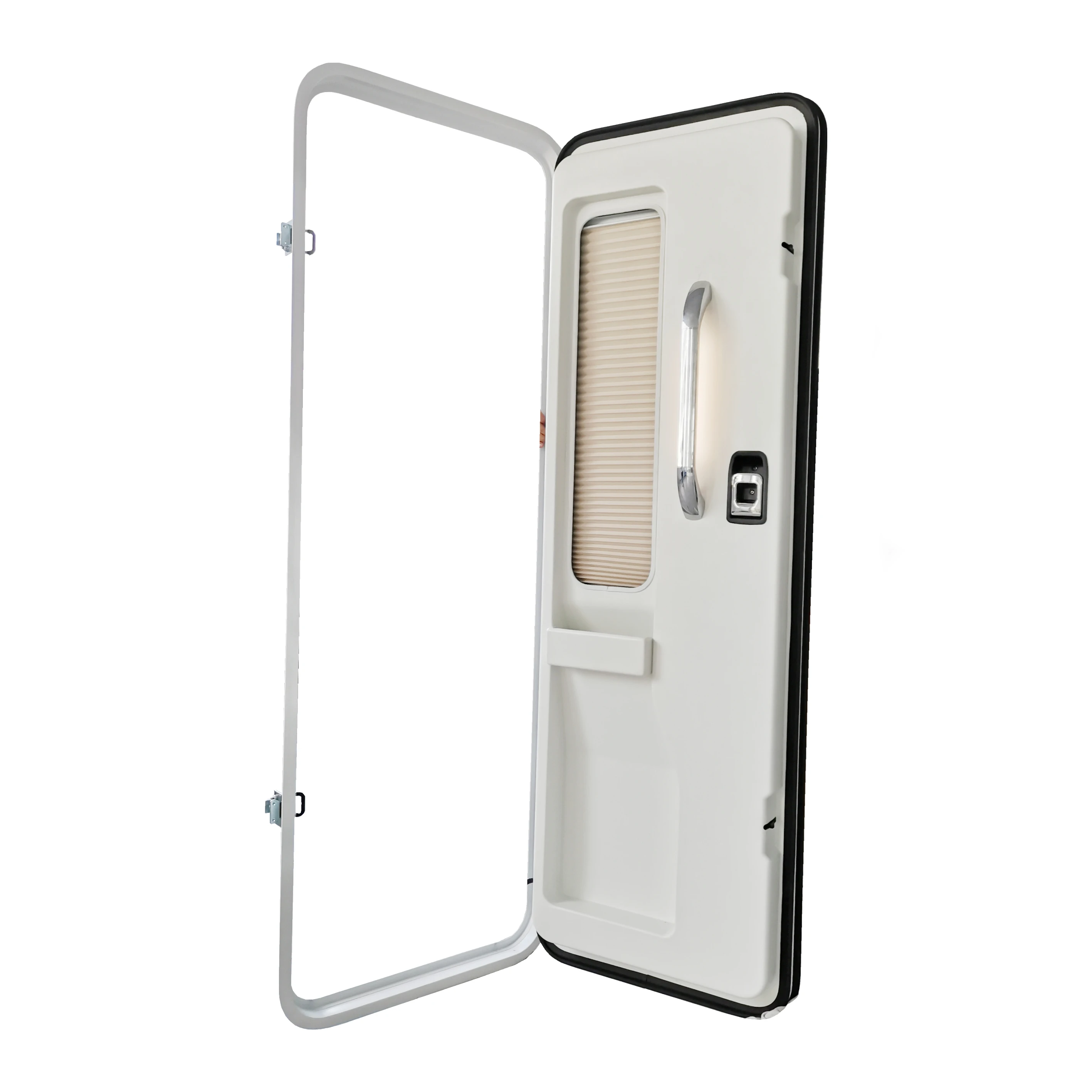 

2025 Aluminum Alloy Frame Double-point Lock Rv Motorhome Caravans Door With FLY Screen Door & Password Control