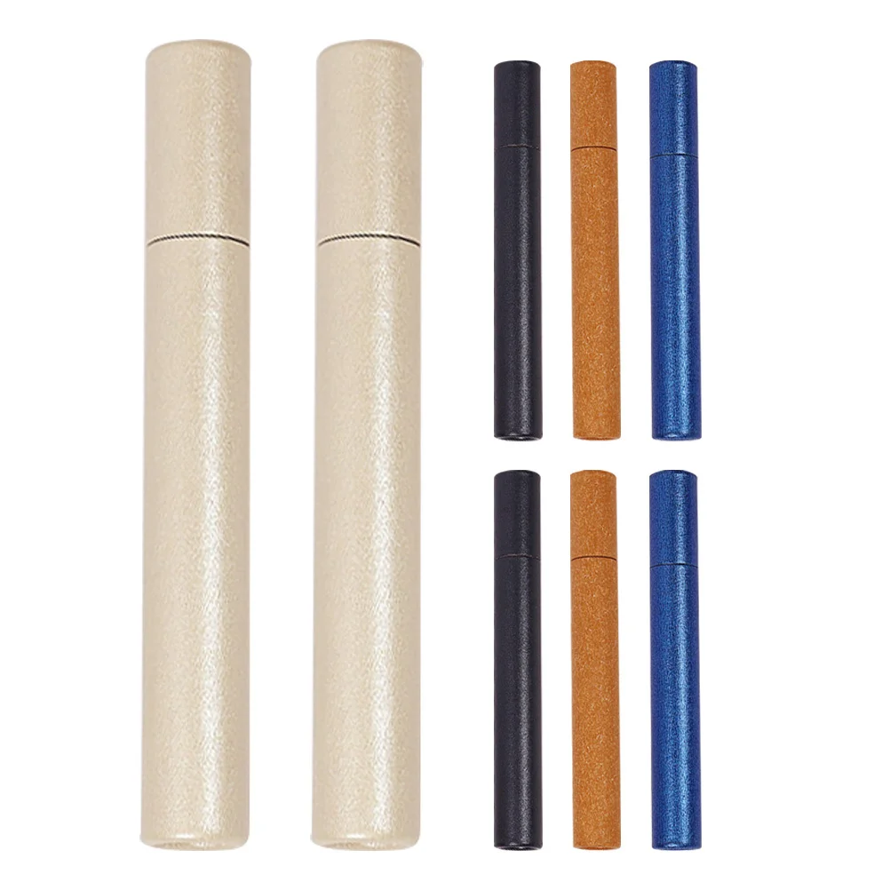 

8pcs Kraft Paper Holder Natural Smooth Lightweight Storage Tube For Home Yoga Meditation Temple Use Stick Tube Paper Incense