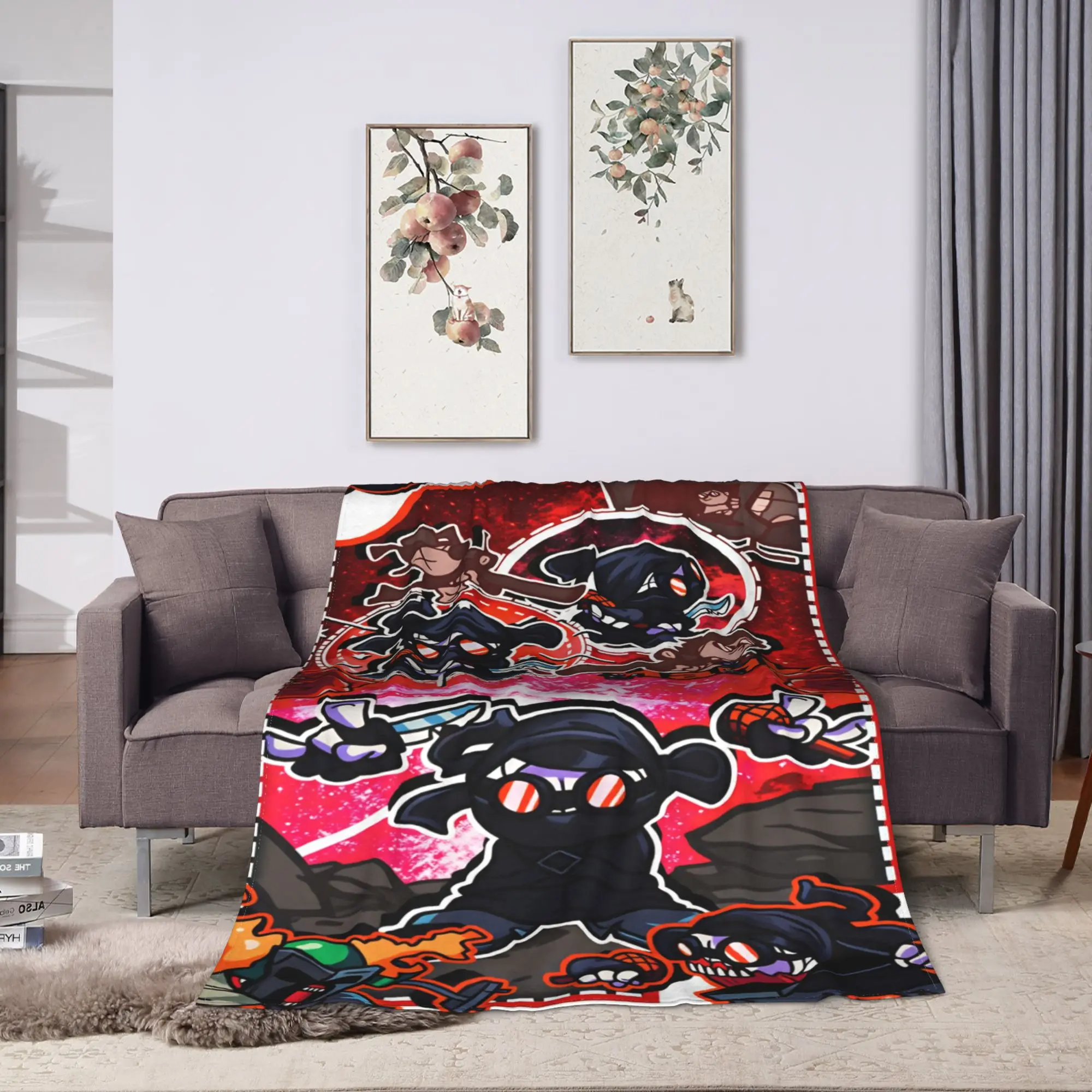 MADNESS COMBAT Anime Super Soft Blanket  Children Plush Throw Blanket Graphic Home Decor Flannel Bedspread Sofa Bed Cover