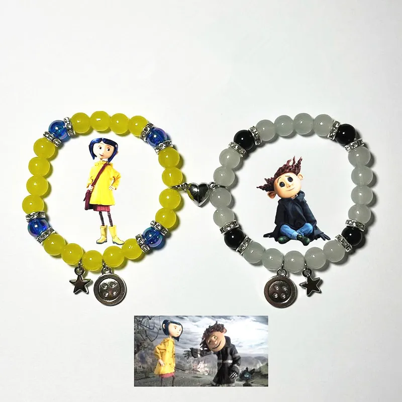 Cute Pink Cat Fast And Furious Matching Bracelets For Couples Bracelets Cool Race Car Victory Banner BFF Beaded Bracelets Gifts