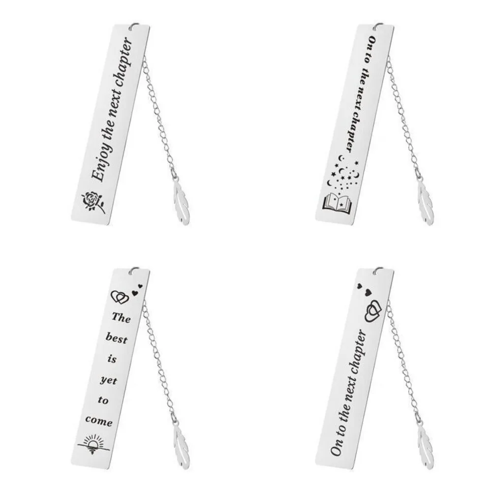 New Stainless Steel Bookmark Graduation Season Gift Laser Engraving Thank You Teacher's Day Commemorative Gifts Christmas Metal